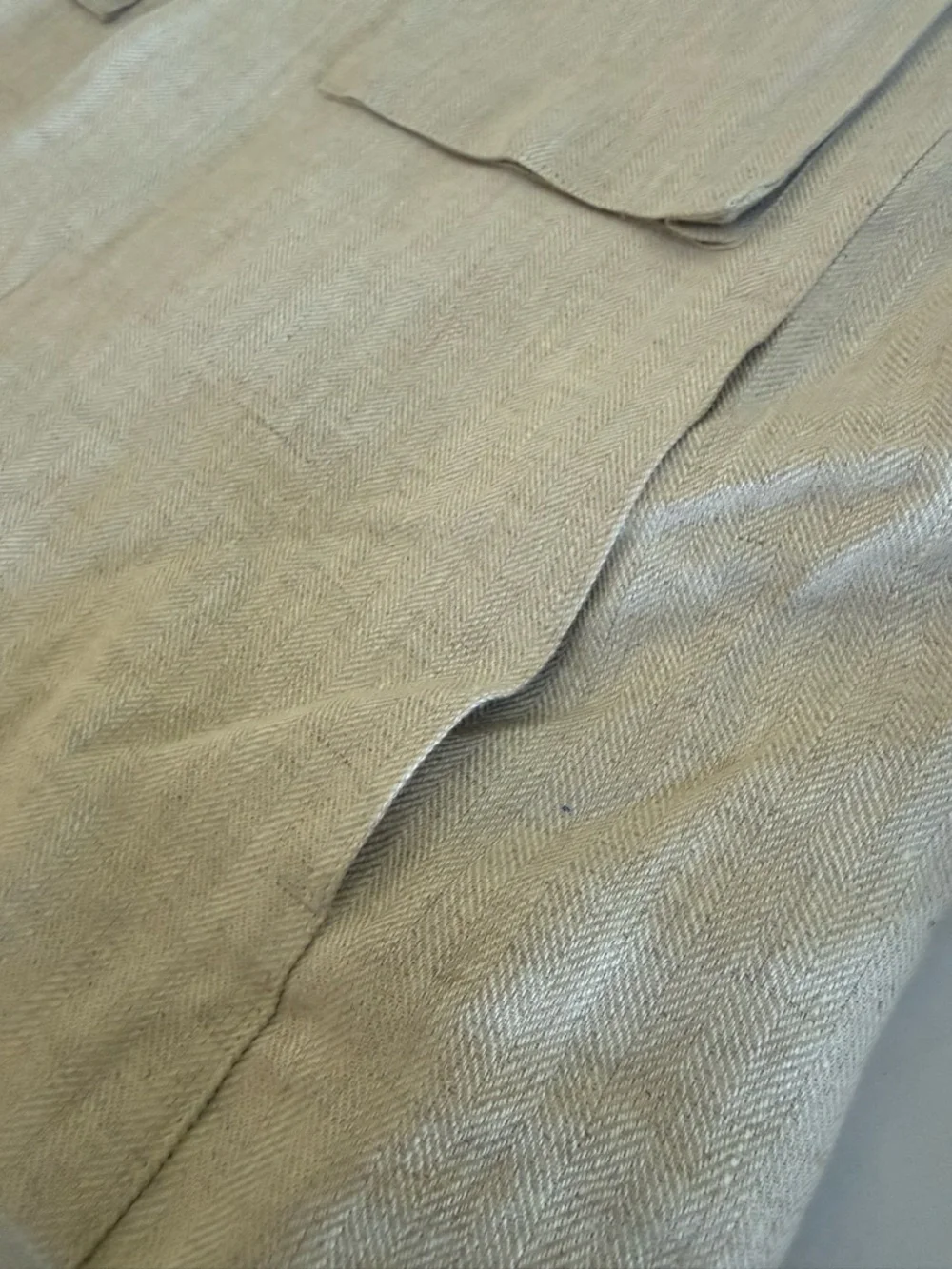 Handsome Banana Republic Beige Linen-Blend Shirt Jacket Men’s Small